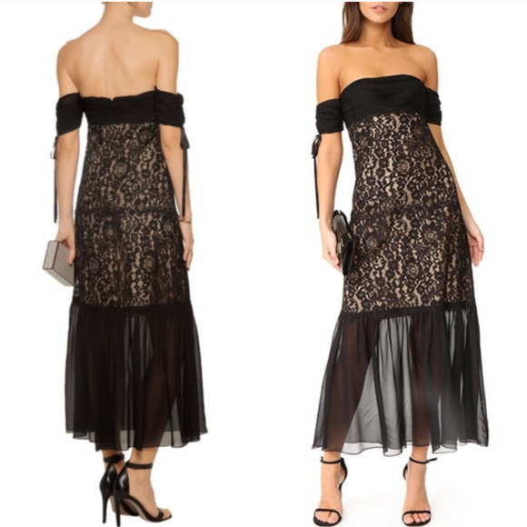 NWT! Rachael Zoe Black Arlene Lace Gown $695 6 - Picture 1 of 6